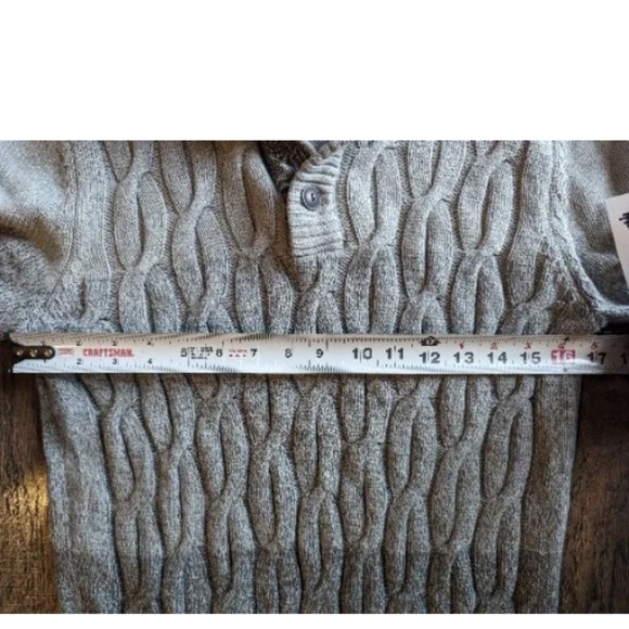 Commerce Carlton Button Mock Neck Sweater Light Gray Youth Sz 16 NWT Stitch Fix - Picture 9 of 16